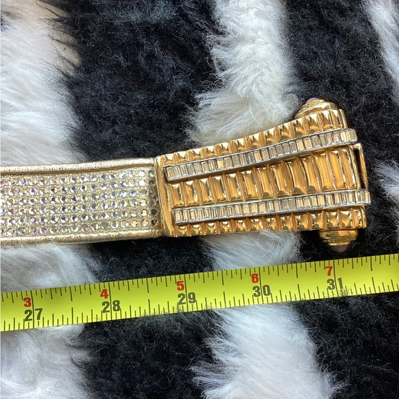 Vintage 1980’s Judith Leiber Gold Crystal Belt. (mc) - Picture 11 of 16